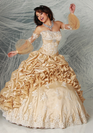 Cream online quinceanera dresses
